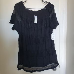 Peasant Tiered Lace Top